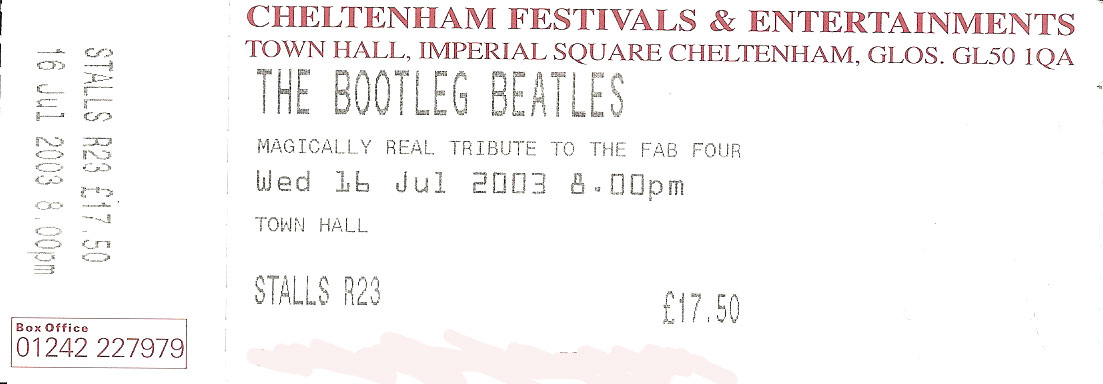 Bootleg Beatles Ticket